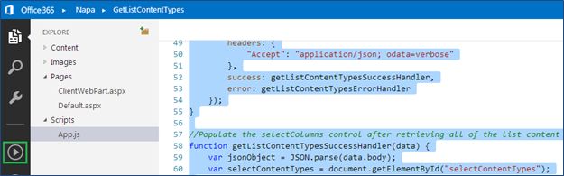 App.js during Project Running